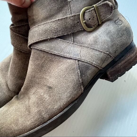 Born Trinculo distressed leather ankle bootie short boot size 8.5 - Picture 5 of 13